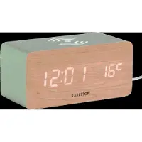 Karlsson väckarklocka Block with Phone Charger LED jungle green KA5933GR