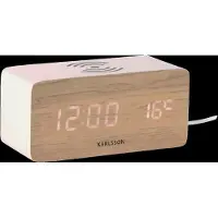 Karlsson väckarklocka Block with Phone Charger LED white KA5933WH
