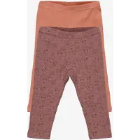 Pippi Baby Leggings - 2-pack - Burlwood - - 56 - Leggings