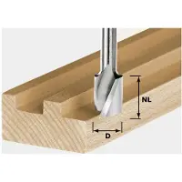 Festool 490951 Notfräs Längd 57 mm Mått - Diameter Ø 20 mm Effektiv längd 25 mm Skaft-Ø 8 mm