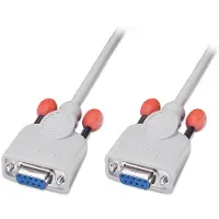 Lindy Seriell Anslutningskabel [1x D-SUB hona 9-pol - 1x D-SUB hona 9-pol] 2.00 m Vit