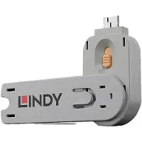 Lindy USB-A-portnyckel USB Type A Port Blocker Key - USB-Portblocker Orange Nyckellås inkl. 1 nyckel 40623