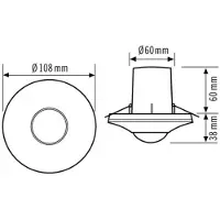 ESYLUX EP10428807 Tak-närvarodetektor Infälld Vit