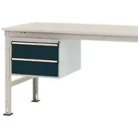 Manuflex ZB4512.7016 Infällbar hölje, användbar höjd 300 mm med 2 skjutbara fack. För bordsdjup 800 mm
