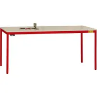 Manuflex LD1903.3003 ESD Arbetsbordmöbel Rubinröd