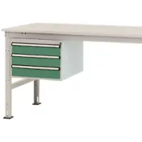 Manuflex ZB4612.6011 Infällbar hölje, användbar höjd 300 mm med 3 skjutbara fack. För bordsdjup 800 mm