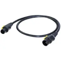 Neutrik Ström Anslutningskabel [1x PowerCon jack - 1x PowerCon kontakt] 1.5 m Svart, Gul