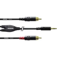 Cordial Audio Adapterkabel [1x Teleplugg 3.5 mm - 2x RCA-hane] 6.00 m Svart