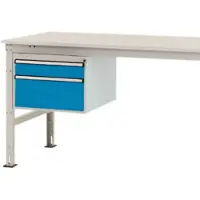 Manuflex ZB4562.5012 Infällbar hölje, användbar höjd 300 mm med 2 skjutbara fack. För bordsdjup 800 mm