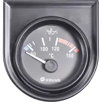 EQUUS 842109 bil-instrument inbyggt vatten-/oljetemperaturvisning mätområde 60–160 °C Standard Gul/Röd/Grön 52 mm