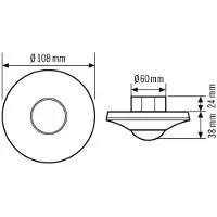 ESYLUX EP10425233 Tak-närvarodetektor Infälld Relä Svart IP20