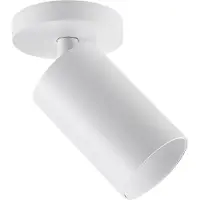 Deko-light CAN TILT takspotlight, vit, Ø 8 cm, 1 lampa, metall, GU10 TILT, dimbar, Vitt / opal, Vardagsrum / matsal, Aluminium / grå / zink, Spotlight