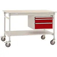 Manuflex BB5371.3003 Arbetsbordmöbel Rubinröd