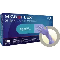Ansell MICROFLEX 93843090 100 st Nitril Engångshandske Storlek (handskar): L, 8-May, 9 EN 21420:2020 ISO 11193