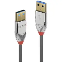 Lindy USB-kabel USB 3.2 Gen1 USB-A kontakt, USB-A kontakt 0.50 m Grå trefaldigt skärmad 36625