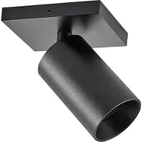 Deko-light CAN TILT takspotlight, svart, 11 x 9 cm, 1 lampa, metall GU10 TILT, dimbar, Svart, Vardagsrum / matsal, Aluminium / grå / zink, Spotlight