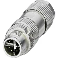 Phoenix Contact 1417430 Sensor/ställdon-datakontakt M12 Kontakt hane rak Antal poler (RJ): 8P8C 1 st