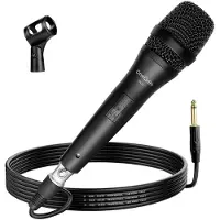 OneOdio Hand Sångmikrofon ON55 Sändare signal:Sladd inkl. kabel, inkl. klammer, Metallhölje