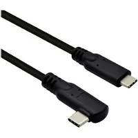 Roline USB-kabel USB 3.2 Gen2x2 USB-C-kontakt, USB-C-kontakt 1.00 m Svart Vinklat kabeluttag 11.02.9075