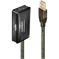 Lindy USB-kabel USB 2.0 USB-A kontakt, USB-A uttag, USB-A uttag, USB-A uttag, USB-A uttag 10.00 m Grå 42635