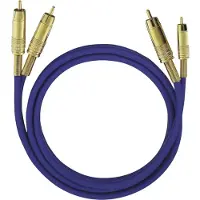 OEHLBACH RCA Audio Anslutningskabel [2x RCA-hane - 2x RCA-hane] 0.50 m Svart guldpläterad kontakt NF 1 Master