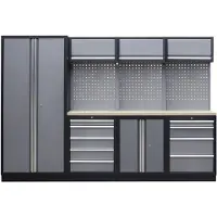 Kunzer WESH2 Verkstadsmodul (B x H x D) 2955 x 2000 x 458 mm Svart, Grå