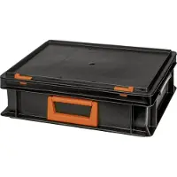 Alutec 139210110188 Plastlåda Magnus PC 10 (B x H x D) 400 x 133 x 300 mm Svart, Orange 1 st