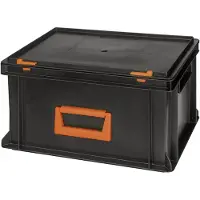 Alutec 139220110188 Plastlåda Magnus PC 20 (B x H x D) 400 x 233 x 300 mm Svart, Orange 1 st