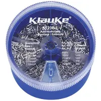 Klauke ST23B Ändhylsa sortiment 0.25 mm², 0.34 mm², 0.5 mm², 0.75 mm², 1 mm² Oisolerad Silver 4000 delar