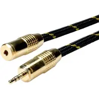 Roline 11.09.4755 Teleplugg Audio Anslutningskabel [1x Teleplugg 3.5 mm - 1x Telejack 3.5 mm] 5.00 m Flerfärgad Skärmad