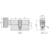 Basi VB5031-0500-0020 Profil-knoppcylinder 35 / 30mm