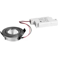 Brumberg Downlight BB03, dimbar, Aluminium / grå / zink, Hall, Aluminium / grå / zink, Downlights