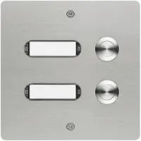 Grothe 55502 Klockknapp med namnskylt Rostfritt stål V2A