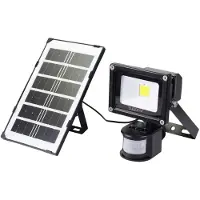 Sygonix SY-5461108 Solcells-spotlight med rörelsedetektor 10 W Ljusfärg: Neutralvit