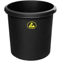 BJZ A-34062 A-34062 ESD Papperskorg 18 l (Ø x H) 31 cm x 32 cm Plast Svart 1 st