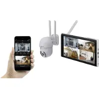 Sygonix SY-6440258 Övervakningskameraset Radio 4 kanaler med 1 kamera 2304 x 1296 pixel 2.4 GHz