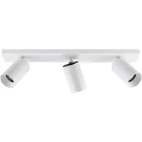 Deko-light CAN TILT takspotlight, vit, 48 x 9 cm, 3 lampor, metall GU10 TILT, dimbar, Vitt / opal, Vardagsrum / matsal, Aluminium / grå / zink, Spotlight