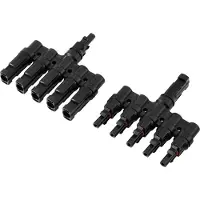 TRU COMPONENTS 5 gånger PV-grenkontaktset TC-13805804 Svart Innehåll: 2 st