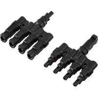 TRU COMPONENTS 4 gånger PV-grenkontaktset TC-13805800 Svart Innehåll: 2 st
