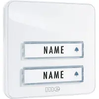 M-E Modern-Electronics KTA-2 W Klockplatta med namnskylt 2x Vit 12 V/1 A