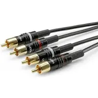 Sommer cable HBP-C2-0150 Teleplugg / RCA Audio Anslutningskabel [2x - 2x RCA-hane] 1.50 m Svart