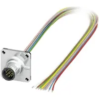 Phoenix Contact 1441561 Sensor/ställdon-kontaktdon M12 Kontakt hane inbyggd 0.50 m Antal poler (RJ): 8 1 st
