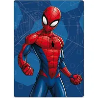 Borg Living Barnfilt - Spiderman - 100x140 cm - Mjuk och härlig fleecefilt -