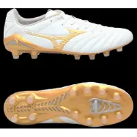 Mizuno Monarcida Neo III Pro FG Bright Gold - Vit/Guld/Grå - Gräs (FG), storlek 45