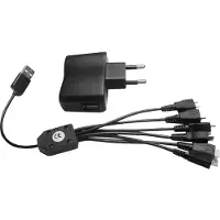 Albrecht nätadapter 6-faldigt USB-laddkabel för ATR 100/200/TelMe/Multicom 29930