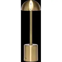 Hubsch LED-bordslampa med batteridrift, mässingsfärgad, höjd 30 cm, metall Taten, dimbar, Mässing / guld, Metall, Modern