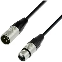 Adam hall 4 STAR DMF 0300 XLR Anslutningskabel [1x XLR-kontakt 3-polig - 1x XLR-kontakt 3-polig] 3 m Svart