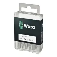Wera 867/1 Z DIY SiS 05072408001 TX-bits TX 20 Verktygsstål legerad, seg D 6.3 10 st