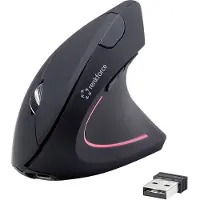 Renkforce RF-WM-322 Ergonomisk mus Trådlös Optisk Svart 5 Knappar 1600 dpi Ergonomisk, Laddningsbara