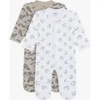 Pippi Pyjamasdräkter m. fot - 2-pack - Regnig dag - - 56 - Pyjamasdräkt